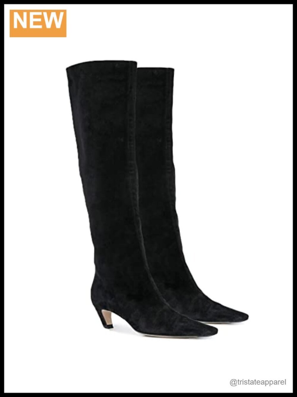 Pleated Kitten Heel Over Knee Boots Square Toe Matte Pull On Wide Calf Retro